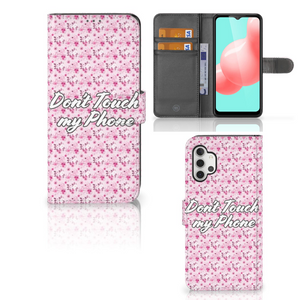 Samsung Galaxy A32 5G Portemonnee Hoesje Flowers Pink DTMP