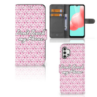 Samsung Galaxy A32 5G Portemonnee Hoesje Flowers Pink DTMP - thumbnail