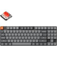 Keychron K13 Max Low-Profile Draadloos RGB Mechanisch Toetsenbord, Bluetooth/2.4 GHz/USB, QMK/VIA Programmeerbaar, TKL Toetsenbord Gateron Red Hot-Swappable, Compatibel met Mac Windows Linux