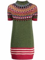 DSQUARED2 robe-pull en maille intarsia - Vert