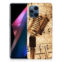 OPPO Find X3 | X3 Pro Siliconen Hoesje met foto Bladmuziek - thumbnail