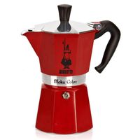 Bialetti Percolator Moka Express Rood 6 tassen - thumbnail