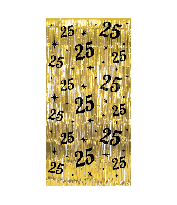 Classy Feestgordijn 25 Jaar Goud