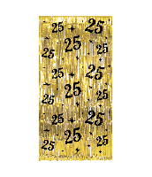 Classy Feestgordijn 25 Jaar Goud