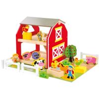 Boerderij met dieren en puzzelondergrond 49-delig