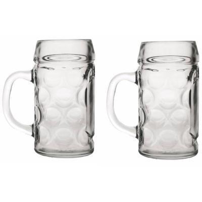 2x Bierpullen/Bierglazen van 1 liter - Bierglazen