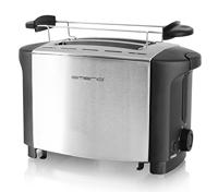 Emerio TO-108275.1 Toaster, 18/8 Load, roestvrij staal, zwart