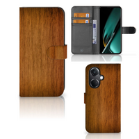 OnePlus Nord CE 3 Book Style Case Donker Hout - thumbnail