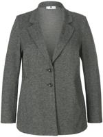 Jersey blazer visgraatpatroon Van Anna Aura zwart