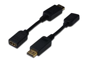 Digitus AK-340400-001-S video kabel adapter 0,15 m DisplayPort HDMI Zwart