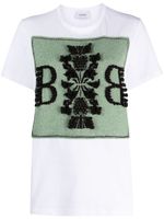 Barrie t-shirt en cachemire à patch logo - Blanc - thumbnail