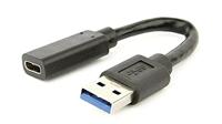 Gembird A-USB3-AMCF-01 USB-kabel 0,1 m USB A USB C Zwart
