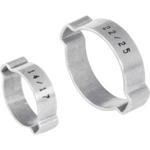 Norma NORMA Bevestigingsring met 2 oren 1107012021 Bundel-Ø (bereik) 18 tot 21 mm Zilver 1 stuk(s)