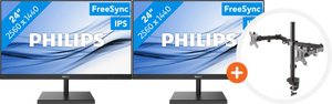 2x Philips 245E1S + NewStar FPMA-D550DBLACK