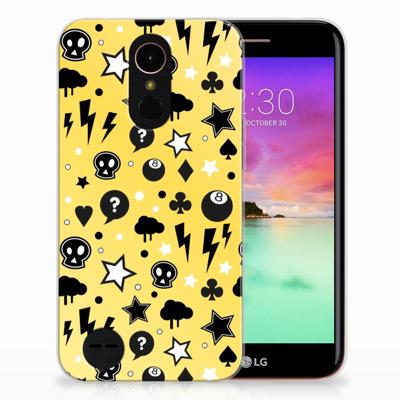 Silicone Back Case LG K10 2017 Punk Geel Silicone Back Case LG K10 2017 Punk Geel
