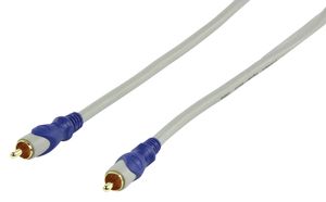 HQ RCA/RCA, 1.5m audio kabel 1,5 m Blauw, Grijs