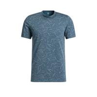 WE Fashion slim fit T-shirt met all over print Blues Explosion