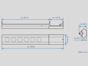 Bachmann 51088300 power uitbreiding 2 m 4 AC-uitgang(en) Binnen Roestvrijstaal