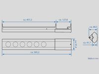 Bachmann 51088300 power uitbreiding 2 m 4 AC-uitgang(en) Binnen Roestvrijstaal - thumbnail