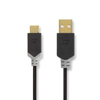 Nedis USB 2.0 Type C Kabel Mannelijk - A Mannelijk 1,0 m Antra