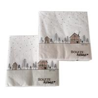 Boltze Home Servetten Homewood Huisjes 20 Stuks 33x33cm ( Opgevouwen 17x17cm ) - thumbnail