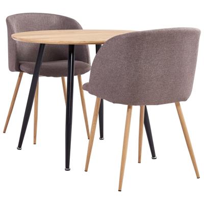 vidaXL 3-delige Eethoek stof bruin vidaXL 3-delige Eethoek stof bruin