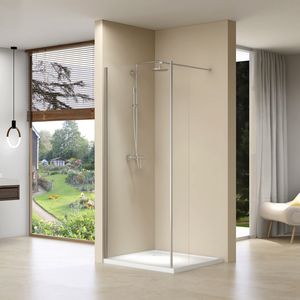 Inloopdouche Van Rijn ST01 Met Zijwand Helder Glas 100-30x200 cm 8 mm Chroom