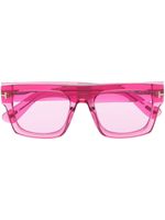 TOM FORD Eyewear lunettes de soleil à monture carrée transparente - Rose