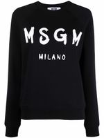 MSGM sweat à logo imprimé - Noir