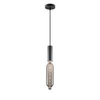 Home sweet home hanglamp Saga zwart Tube - smoke