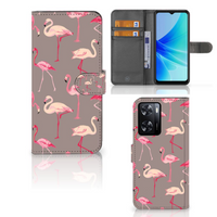 PPO A57 | A57s | A77 4G Telefoonhoesje met Pasjes Flamingo