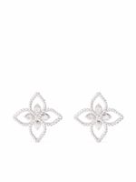 Roberto Coin puces d'oreilles Princess Flower en or blanc 18ct