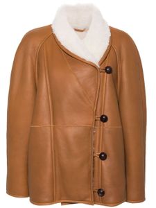 ISABEL MARANT manteau Alinae en cuir - Marron