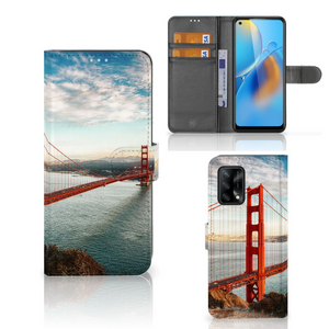 OPPO A74 4G Flip Cover Golden Gate Bridge