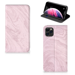 Apple iPhone 11 Pro Max Standcase Marble Pink - Origineel Cadeau Vriendin