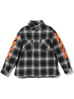 Off-White Kids chemise en flanelle à carreaux - Noir