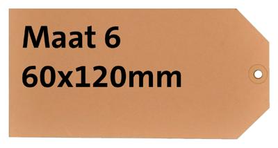 Label hf2 nr6 60 x 120 mm karton 200 gr chamois 1000 stuks