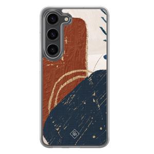 Samsung Galaxy S23 Plus hybride hoesje - Abstract terracotta