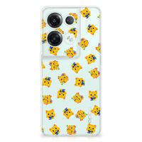 TPU bumper voor OPPO Reno8 Pro Katten Emojis - thumbnail