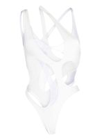 Mugler maillot de bain à découpes - Blanc