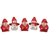 Konstsmide 6254-103 Acryl figuur Energielabel: G (A - G) Sneeuwpoppen Set van 5 stuks Warmwit LED Warm-wit - thumbnail