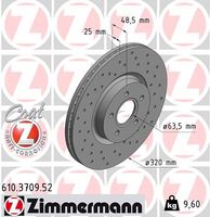 Remschijf SPORT REMSCHIJF COAT Z ZIMMERMANN, Remschijftype: Binnen geventileerd, u.a. für Volvo, Ford