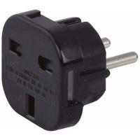 DAP Reisadapter Schuko naar UK plug adapter zwart