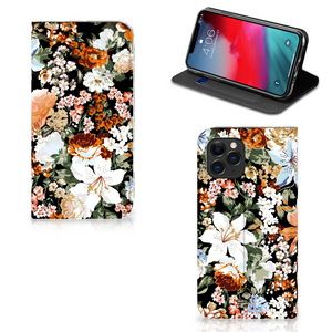 Smart Cover voor Apple iPhone 11 Pro Dark Flowers