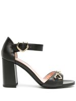 Love Moschino 85mm logo-engraved leather sandals - Noir - thumbnail