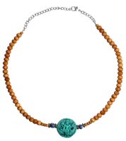 Sandalwood Verstelbare Ketting - Turquoise Vishnu - thumbnail