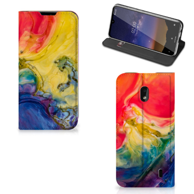 Bookcase Nokia 2.2 Watercolor Dark Bookcase Nokia 2.2 Watercolor Dark