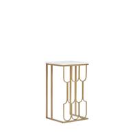 Beliani PANDALE - Bijzettafel-Wit-IJzer, MDF