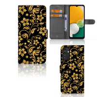 Samsung Galaxy A14 5G Hoesje Gouden Bloemen - thumbnail