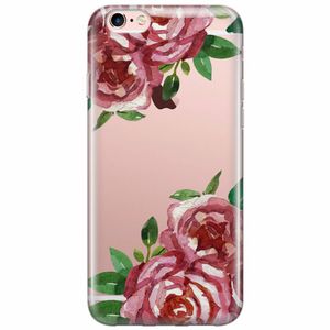 iPhone 6/6s transparant hoesje - Rode rozen